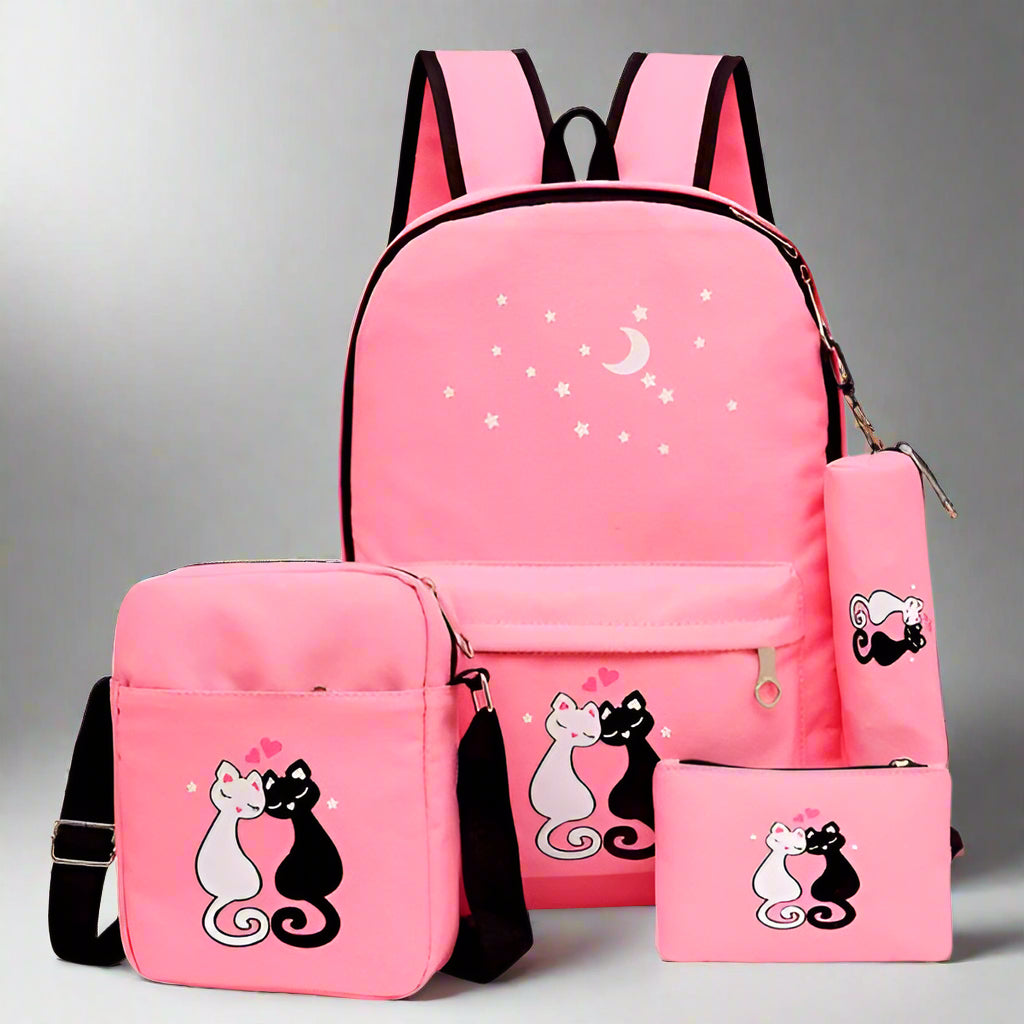 4 Piece School Bag Set for Kids ā Backpack, Lunch Bag, Pencil Case & Shoulder Bag