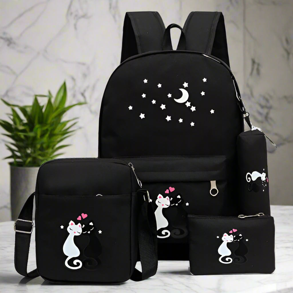 4 Piece School Bag Set for Kids ā Backpack, Lunch Bag, Pencil Case & Shoulder Bag