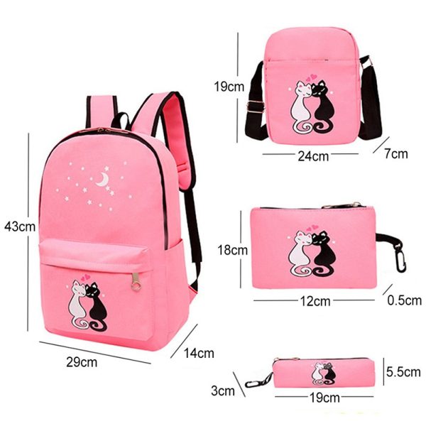 4 Piece School Bag Set for Kids ā Backpack, Lunch Bag, Pencil Case & Shoulder Bag