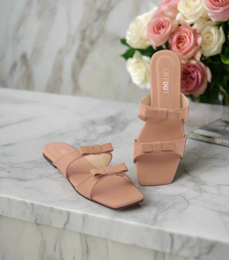 Bowtica Rexine Flats Fancy Wear – Pakistan