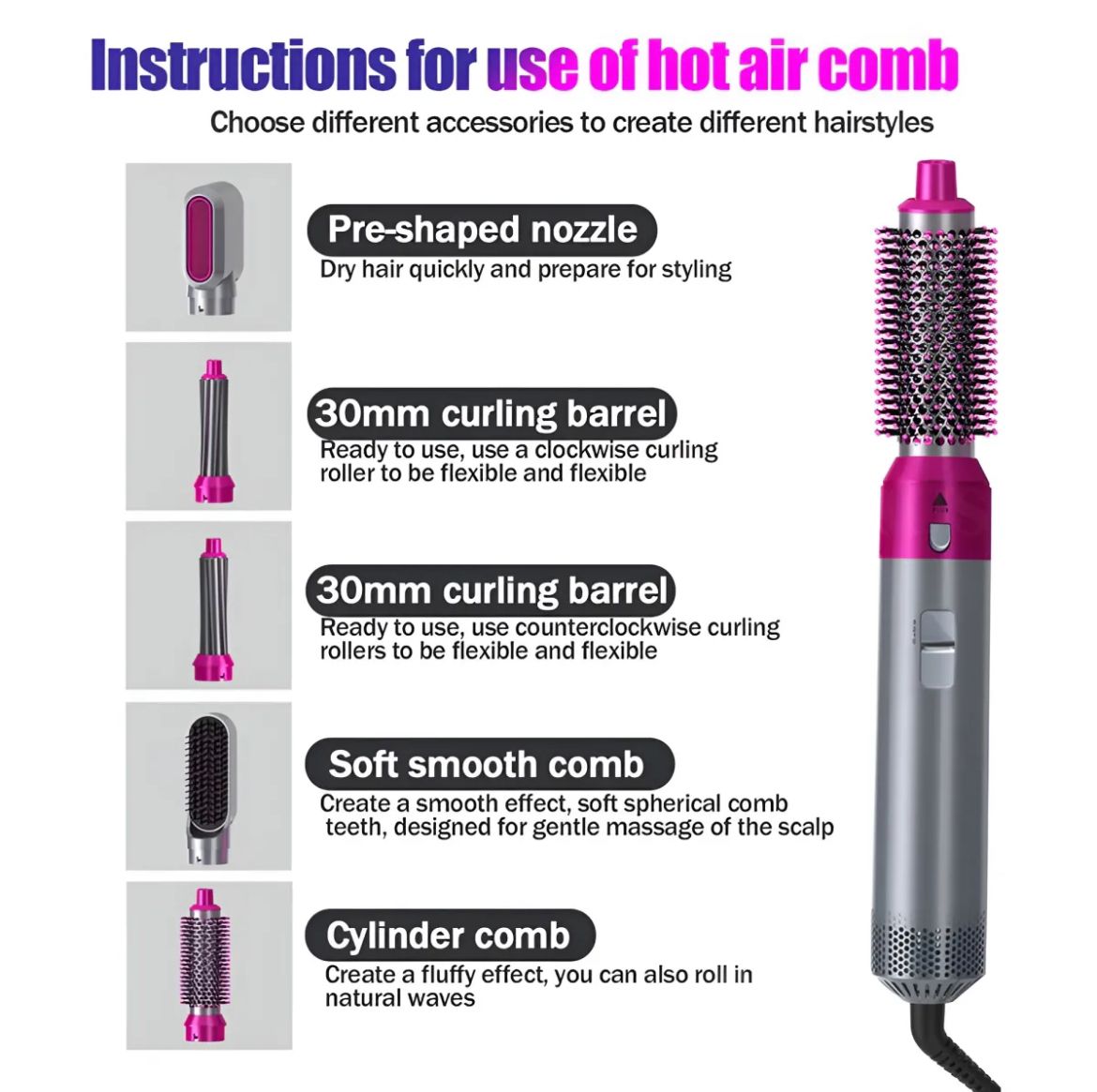 5-in-1 Hair Dryer Brush Set