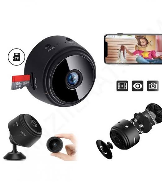 A9 mini WiFi camera front view with lens