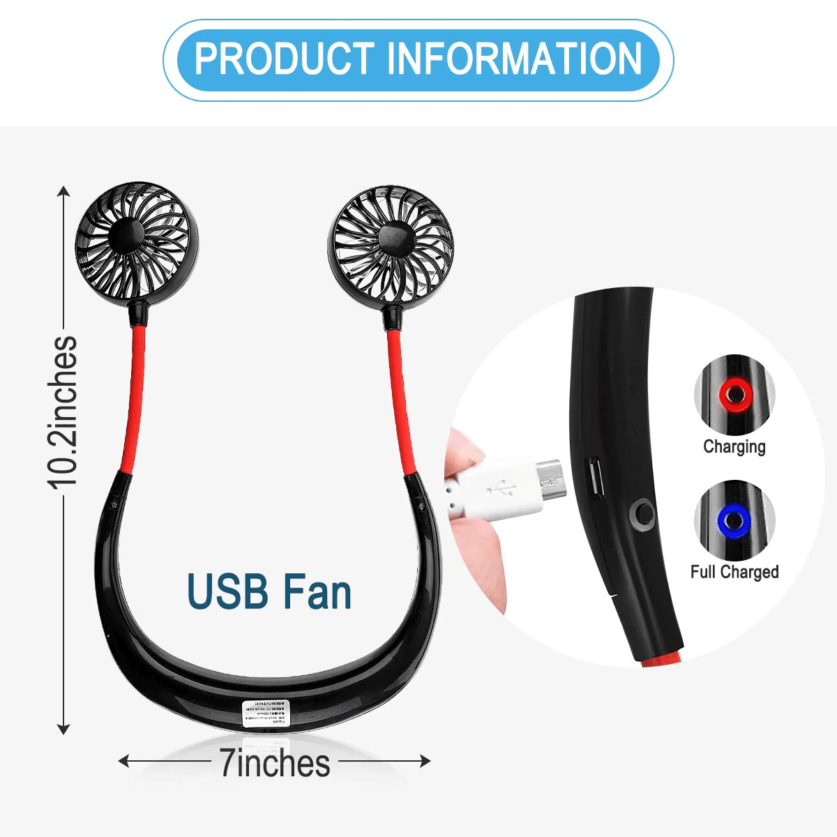 7 Wings Neck Fan