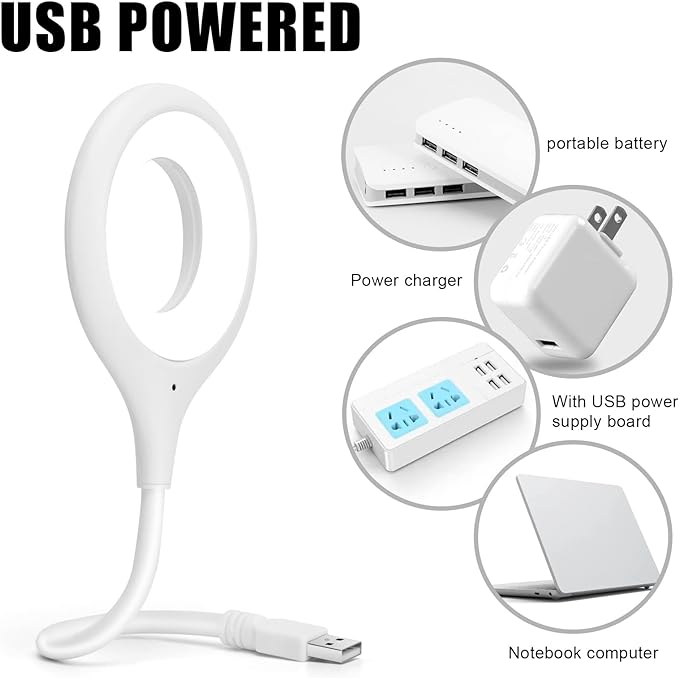 USB Smart Voice Control Table & Ring Light – Adjustable Brightness, 360° Rotation, RGB Color Modes