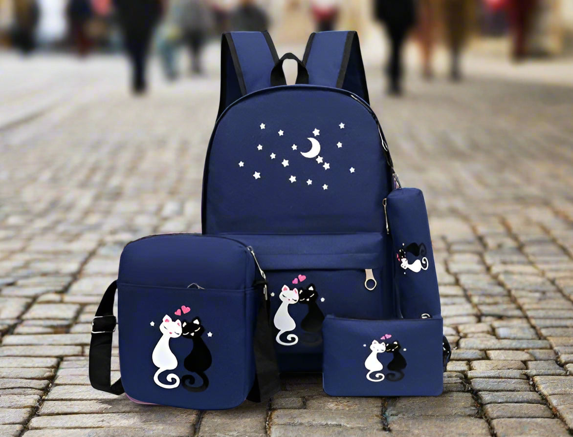 durable school backpack with lunch bag and pencil case for kids