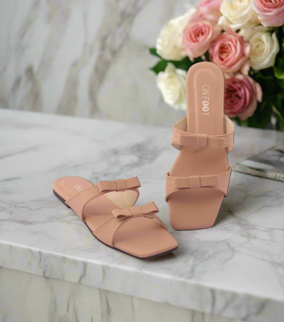Bowtica Rexine Flats Fancy Wear – Pakistan