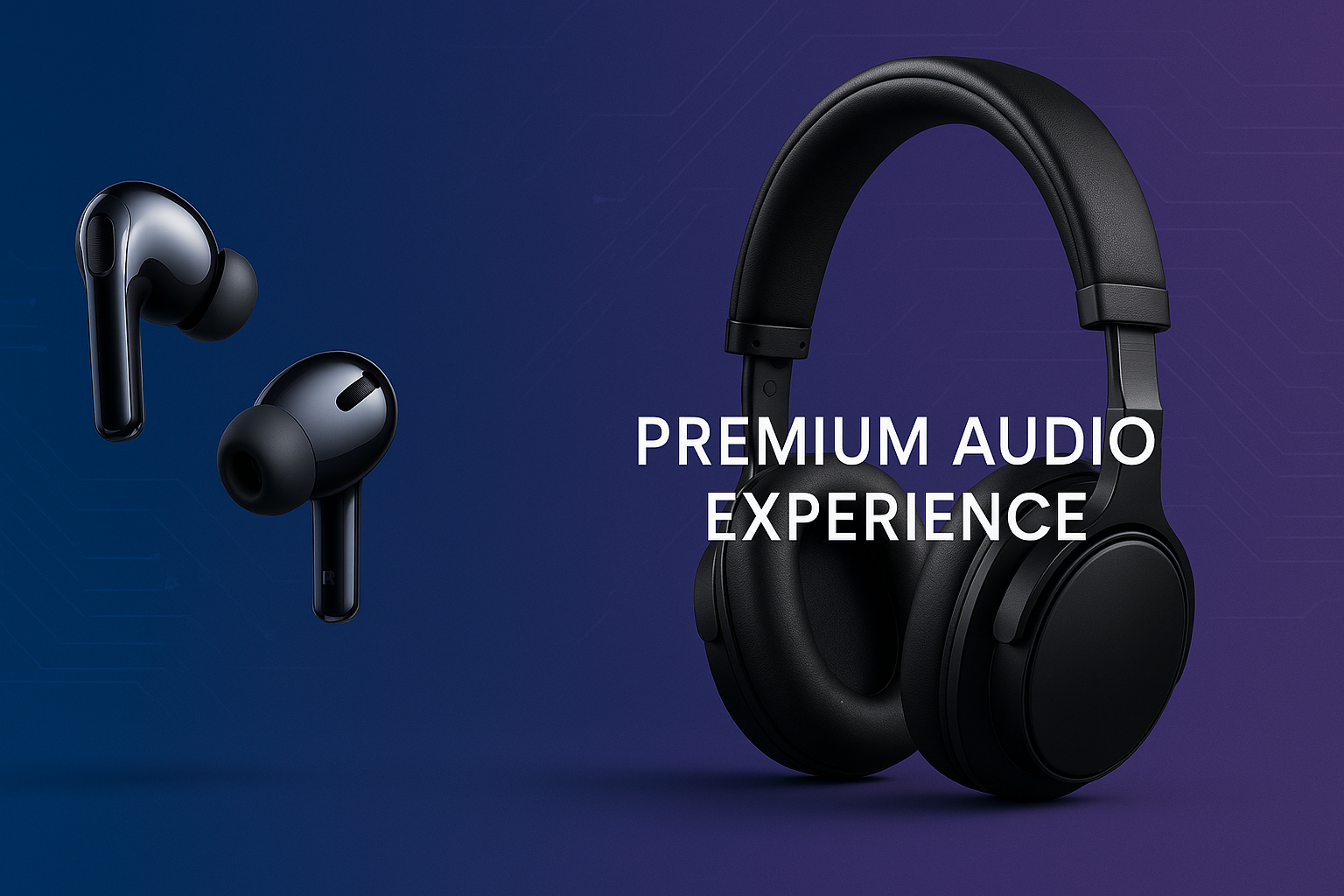 image banner slide for Earbuds and Headphones