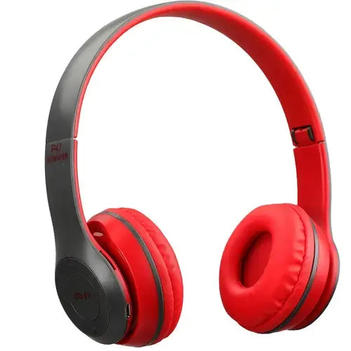 P47 Wireless Bluetooth Headphones – Foldable, Lightweight, with Mic & FM