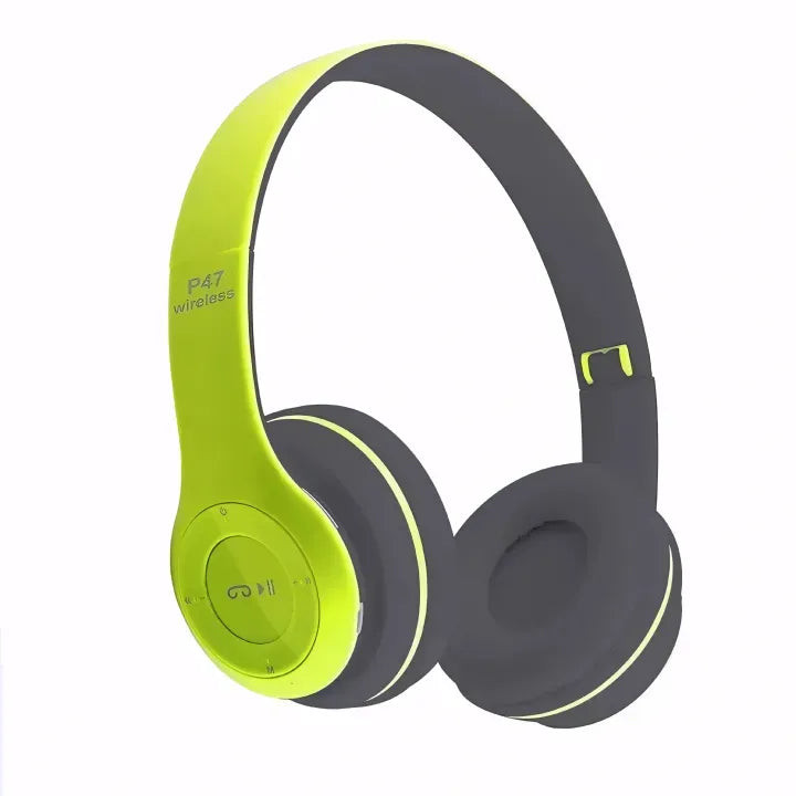 P47 Wireless Bluetooth Headphones – Foldable, Lightweight, with Mic & FM