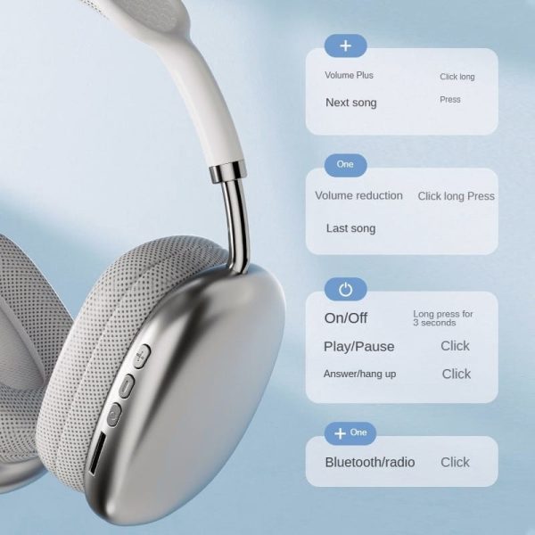 P9 Wireless Headphones – Noise Cancelling, Foldable & High Bass