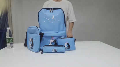 durable school backpack with lunch bag and pencil case for kids