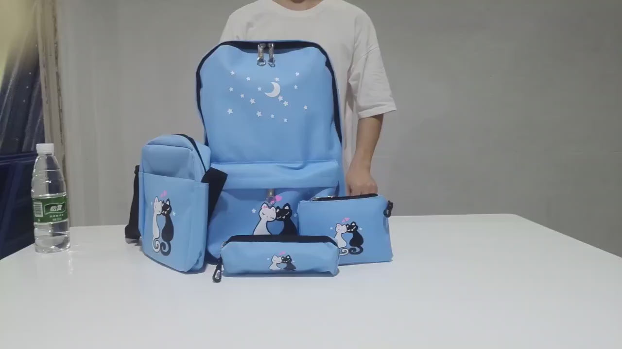 durable school backpack with lunch bag and pencil case for kids