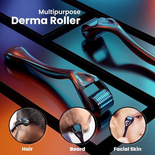 Derma Roller for Face – 0.5mm Microneedle for Glowing Skin, Acne Scars, Hair Regrowth