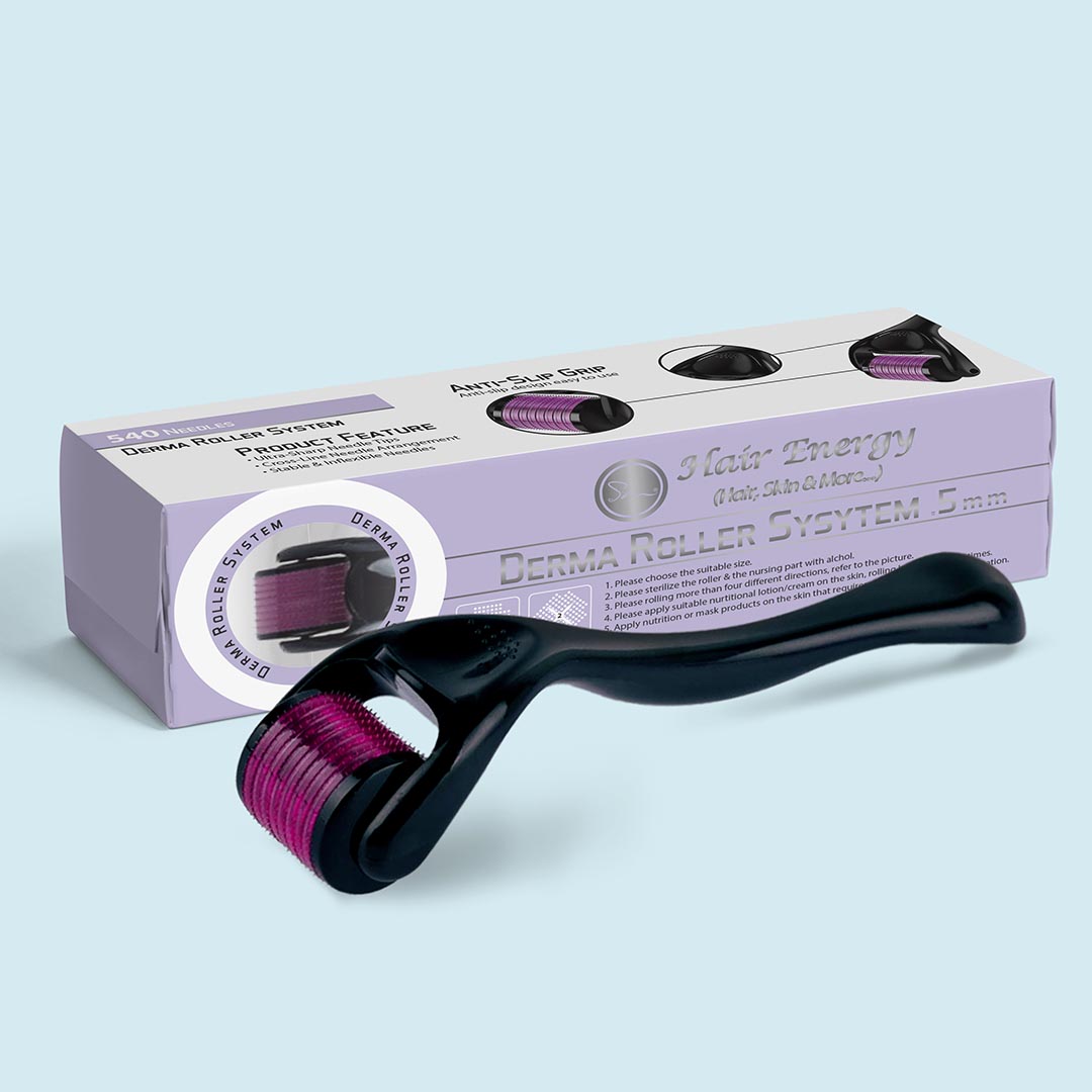 Derma Roller for Face – 0.5mm Microneedle for Glowing Skin, Acne Scars, Hair Regrowth
