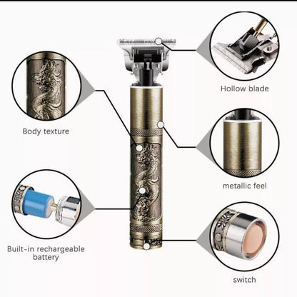 T9 Hair Trimmer – Professional Cordless Beard & Hair Cutting Machine for Men – Rechargeable, Adjustable Blades, Stylish Design