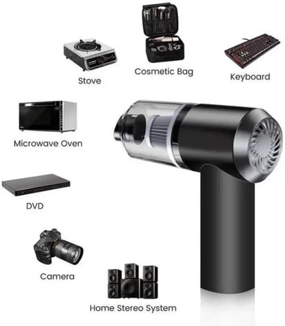 3-in-1 Portable Car Vacuum Cleaner | Wireless, Rechargeable & Multi-Functional Handheld Vacuum for Home, Car & Sofa
