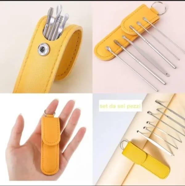 Ear Wax Removal Kit Pack of 6|stainless steel|Best for Ear - GlowTech Gadgets