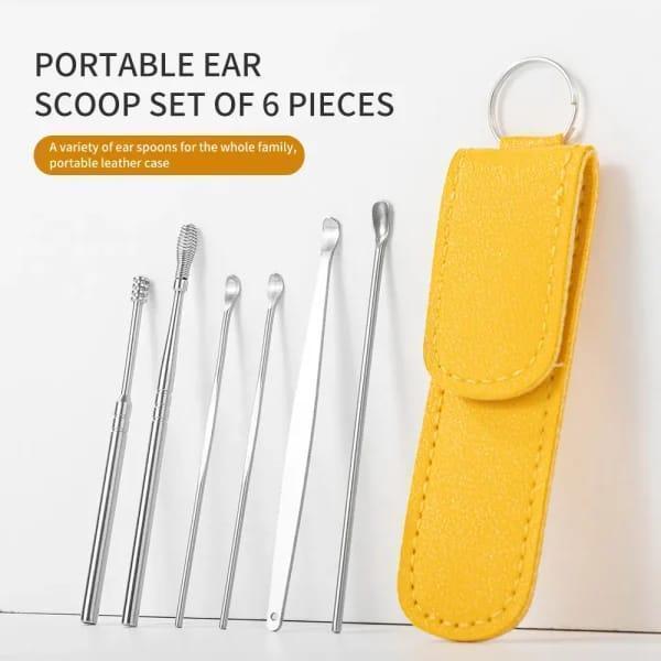 Ear Wax Removal Kit Pack of 6|stainless steel|Best for Ear - GlowTech Gadgets